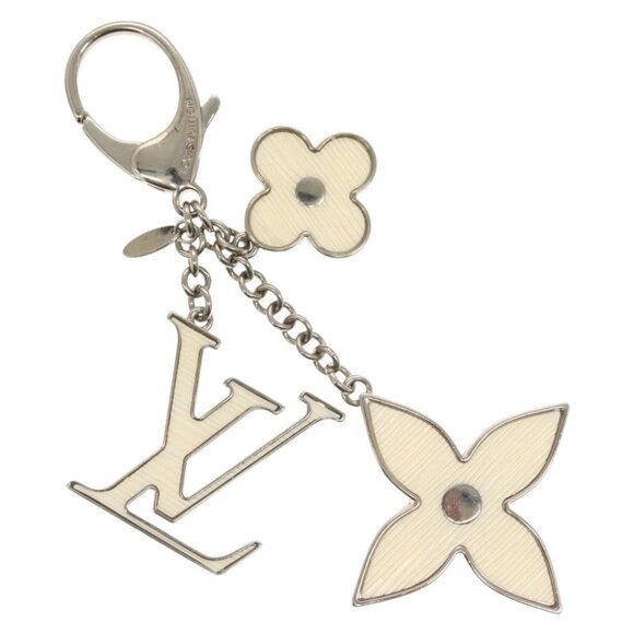 LOUIS VUITTON Bijoux Sac Fleur De Epie Key Holder White M65085 LV Auth mr1488 - Picture 1 of 9